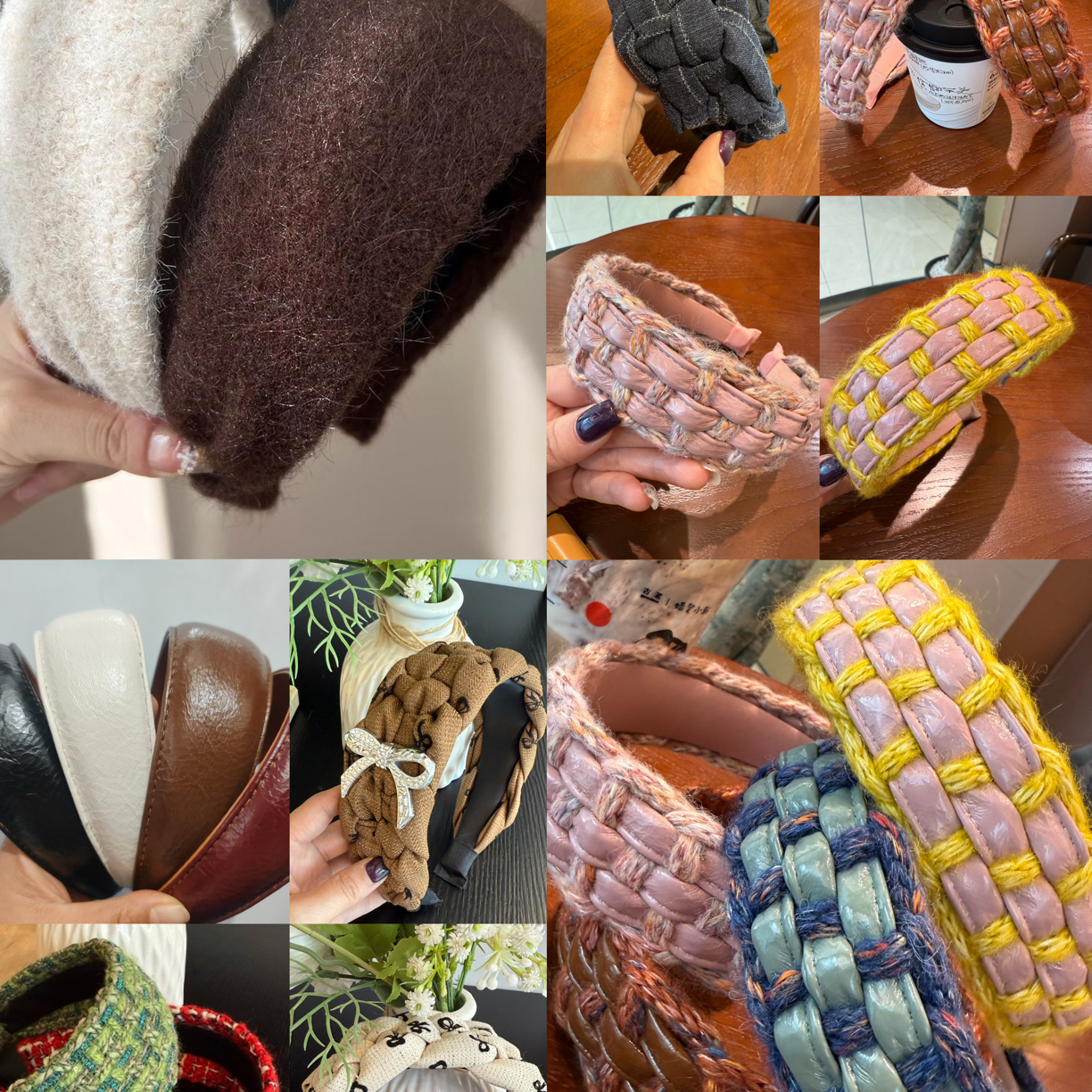 秋冬复古编织毛呢宽边发箍头饰显脸小百搭发饰