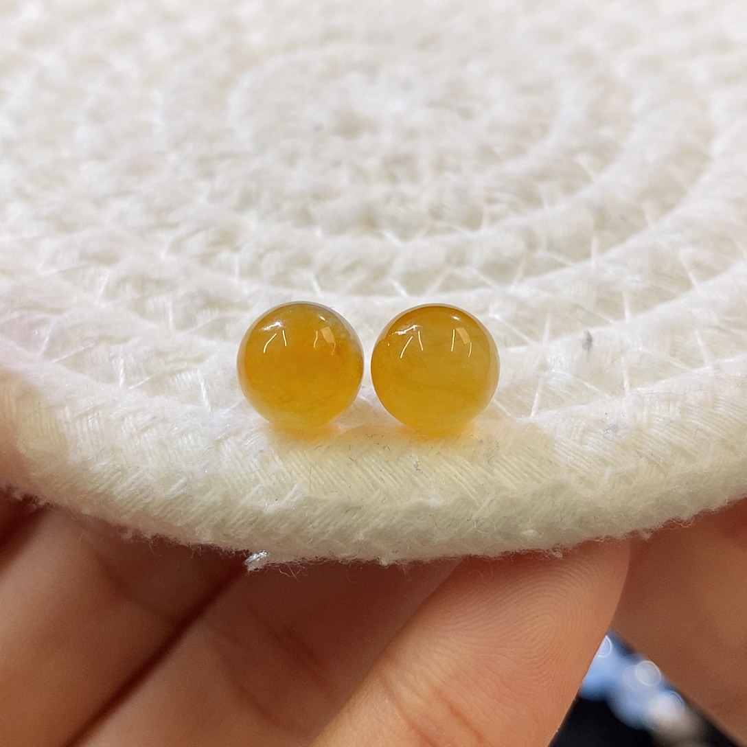 翡翠未镶嵌挂件卡8.5一对