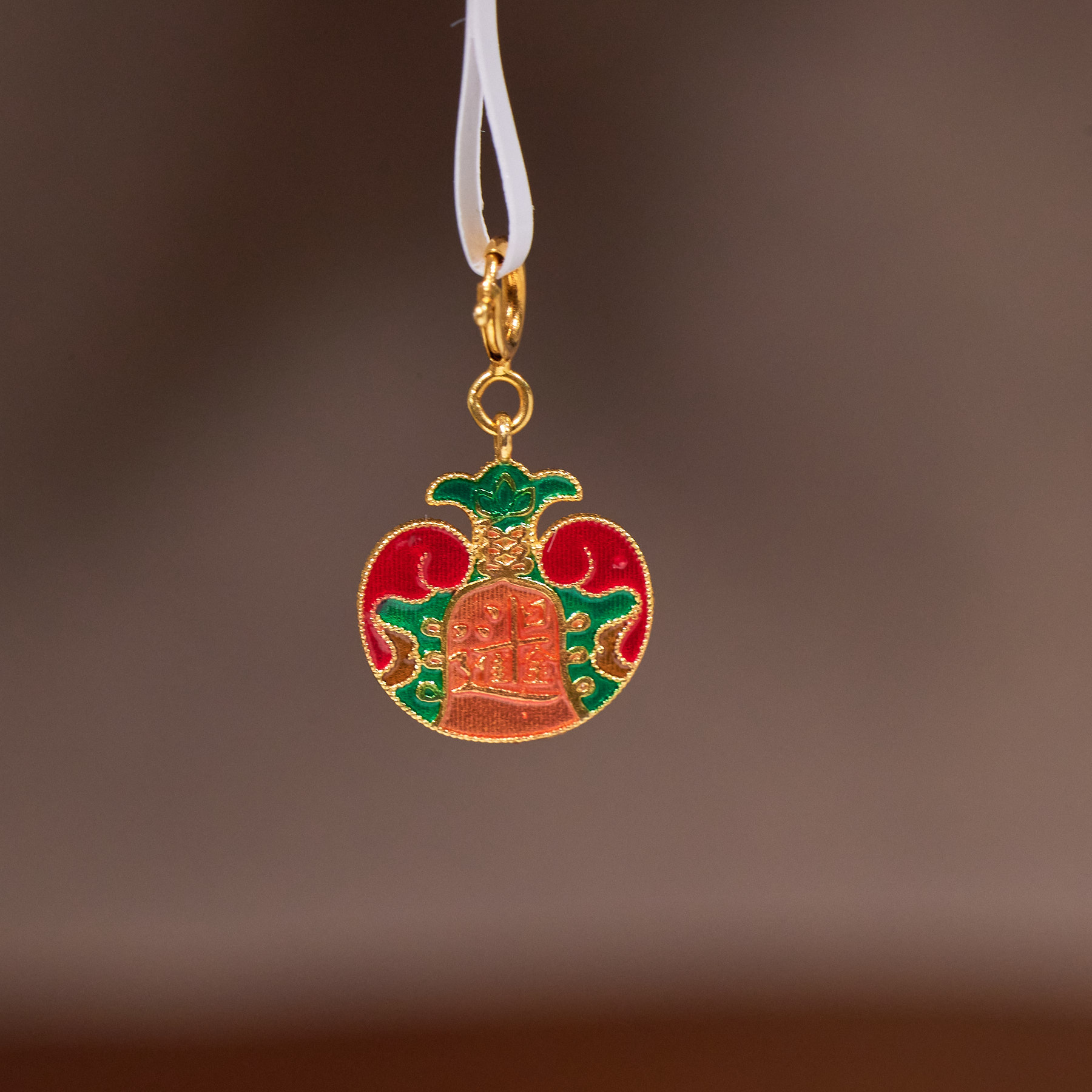 【歪歪】五路财神*（素金）吊坠*18k金镶嵌N7467