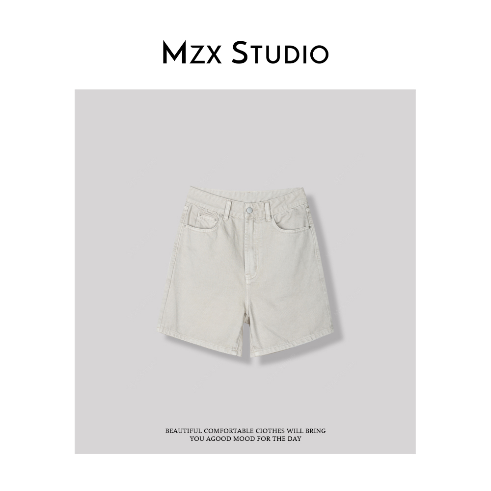 MZX 夏季纯棉百搭休闲短款牛仔四分裤KZ8021-F