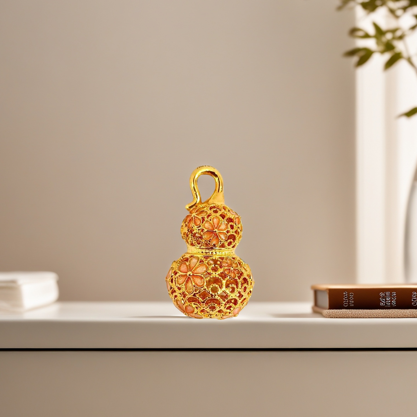 【质检发货】XM18K金樱花镂空葫芦约11.8*20mm（不含链）新款爆款轻奢