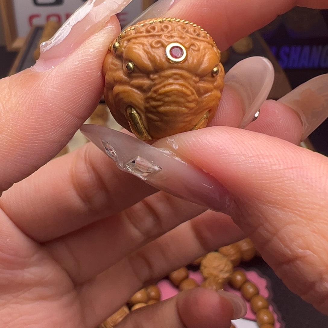 文玩核桃把件镶嵌款象神18➕尺寸全品有正常封口线