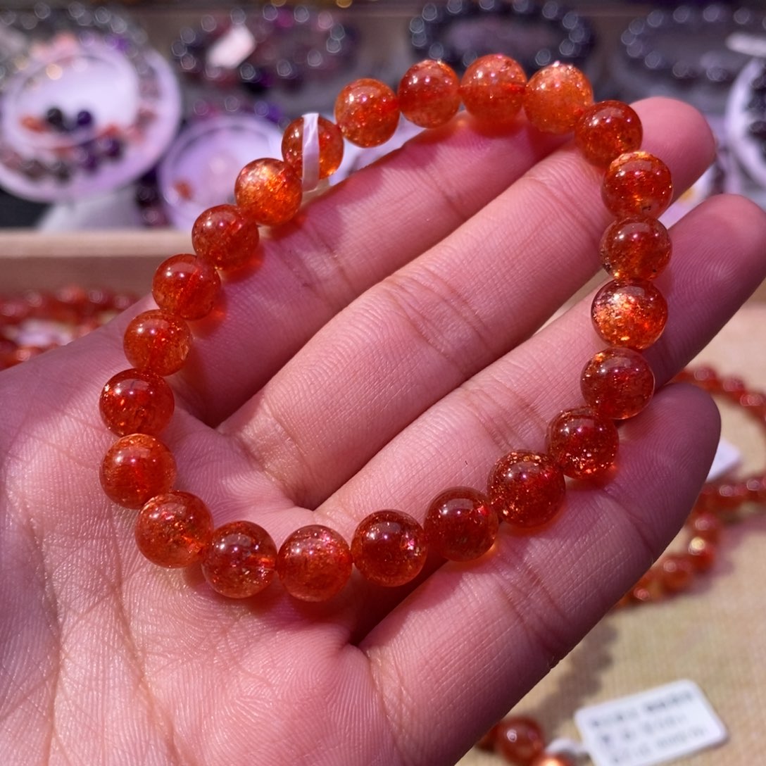 日光石手串未镶嵌高货金太阳8+