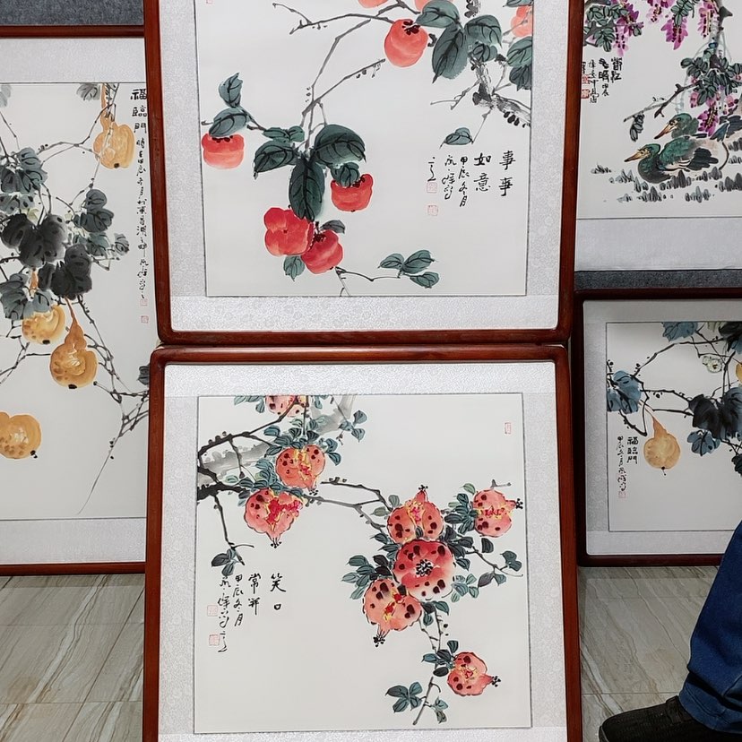 【闪购商品】国画书画作品带框65×65厘米