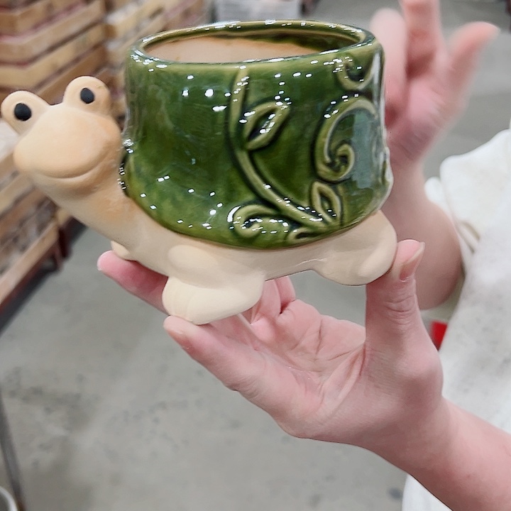 有孔.凑满10元发货多肉陶瓷花盆！