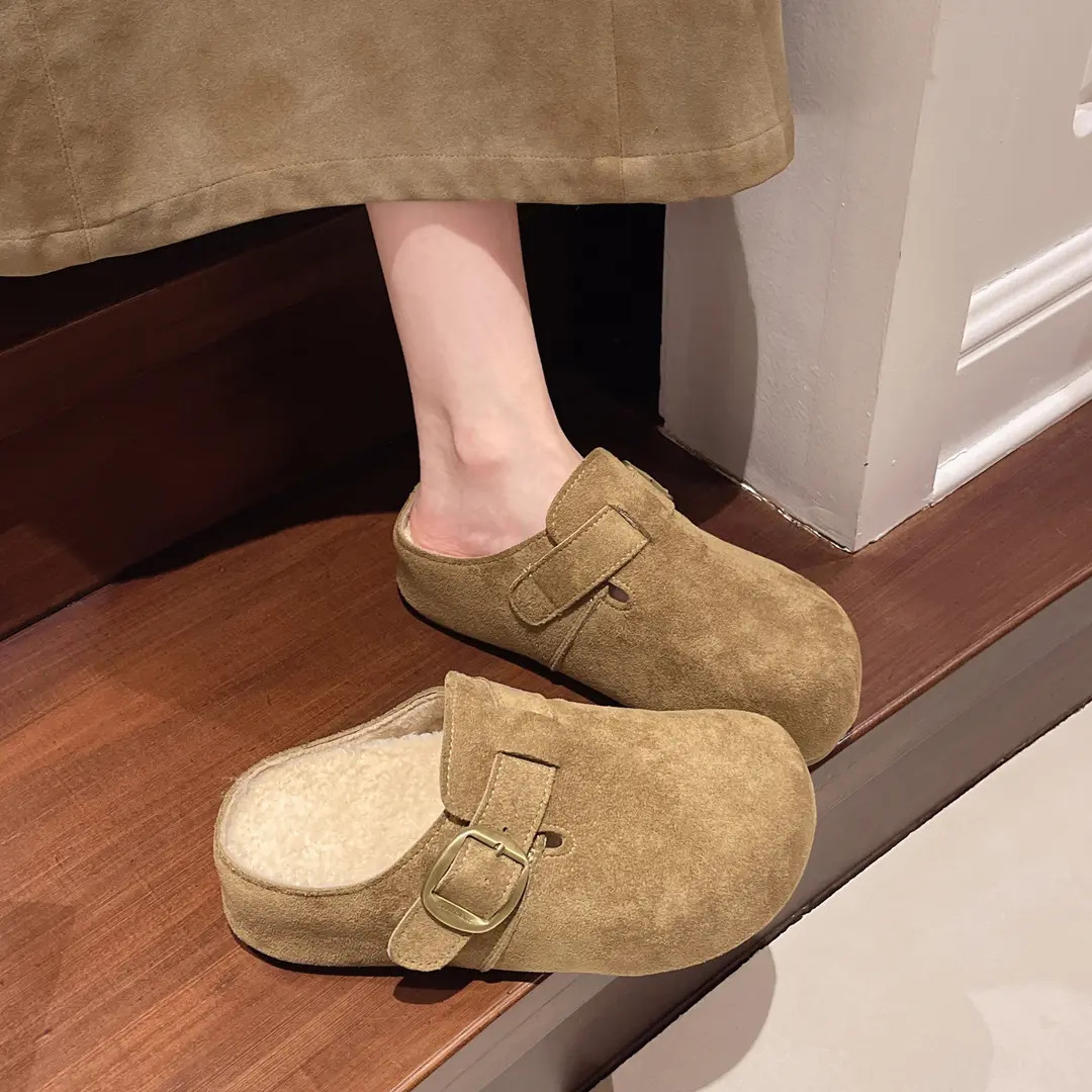 厚底勃肯鞋女2025新款百搭内增高休闲时尚软底懒人一脚蹬拖包头拖