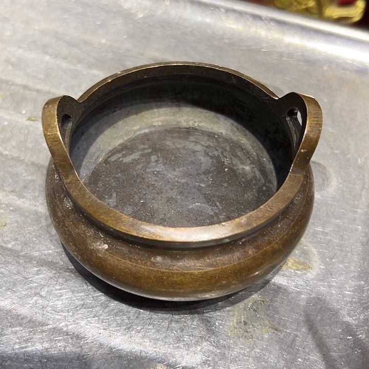 X***罪黄铜摆件，文房工艺品摆件