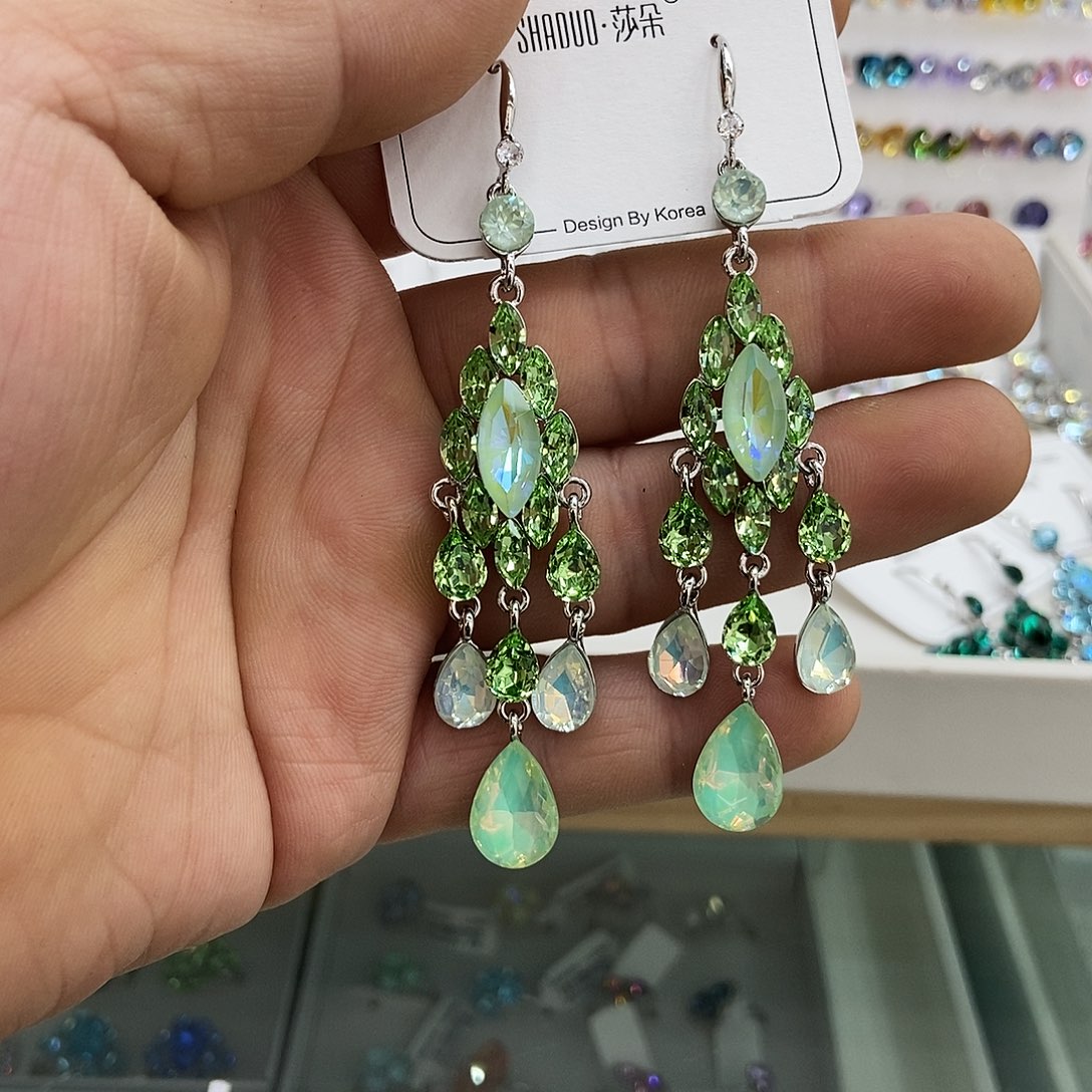 锆石纯铜合金耳环