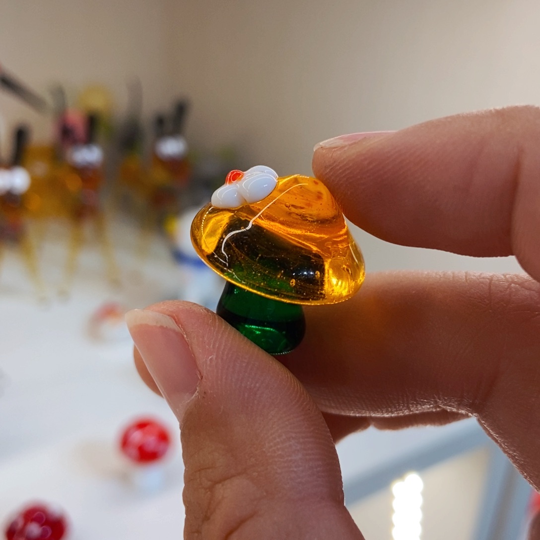 琉璃手工艺品蘑菇