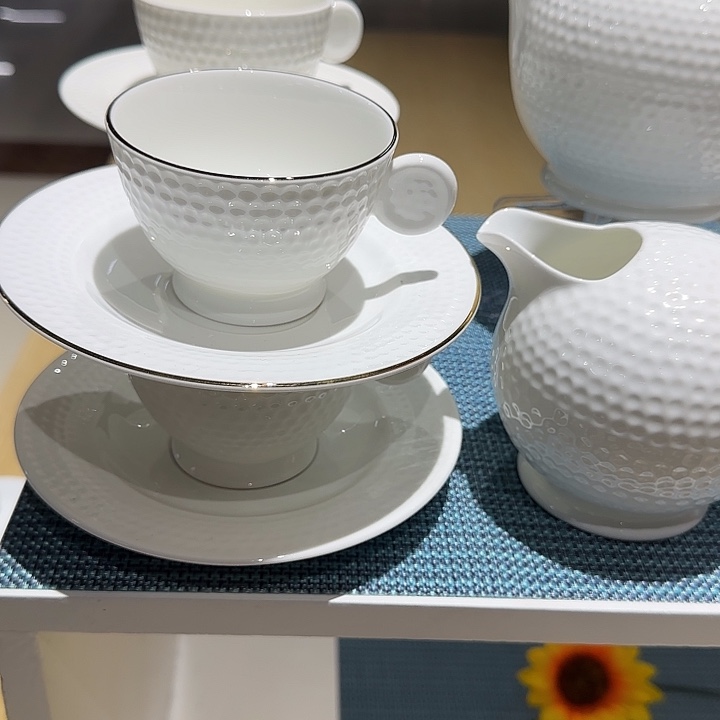 瓷200高尔夫咖啡茶杯1杯1碟
