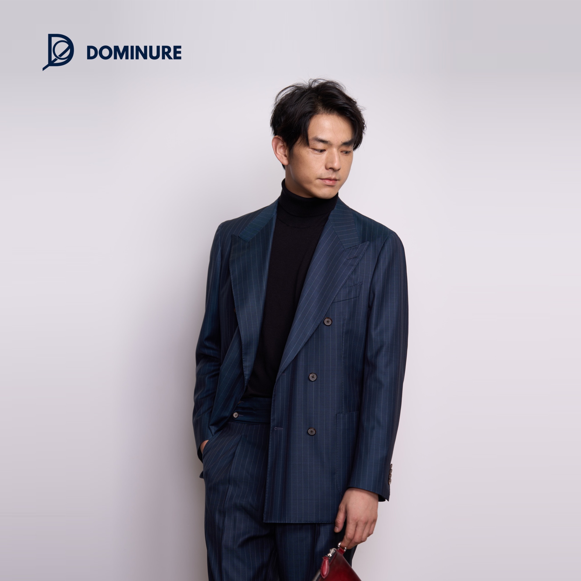 Dominure双翻领的优雅男士秋冬毛衣