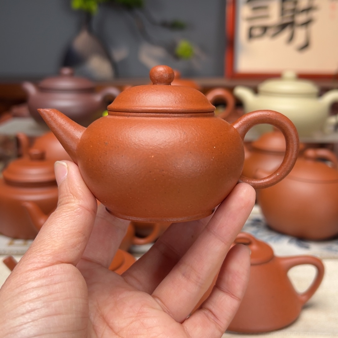 紫砂茶壶宝山红泥120