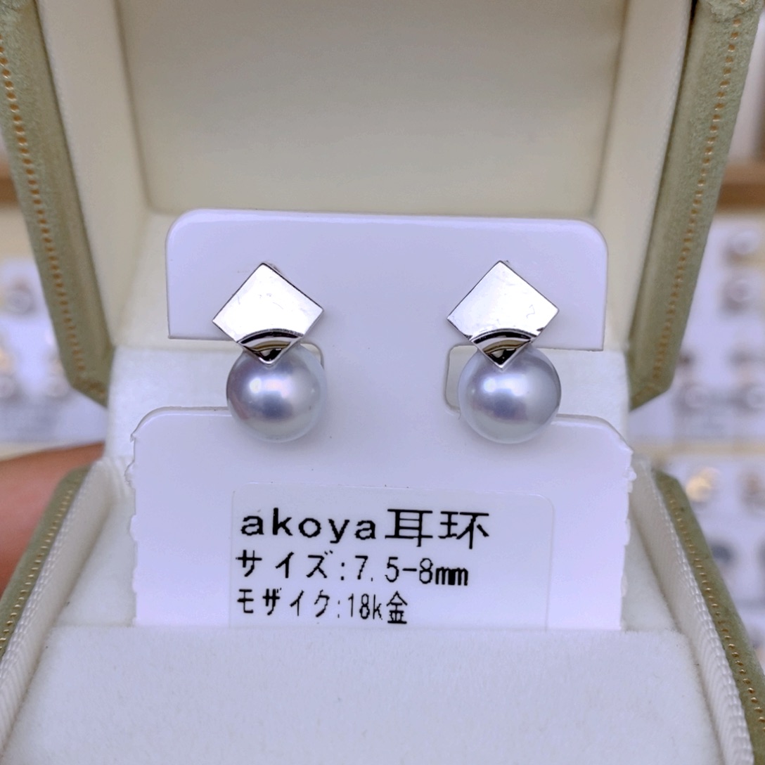 海水珍珠耳饰18K金镶嵌