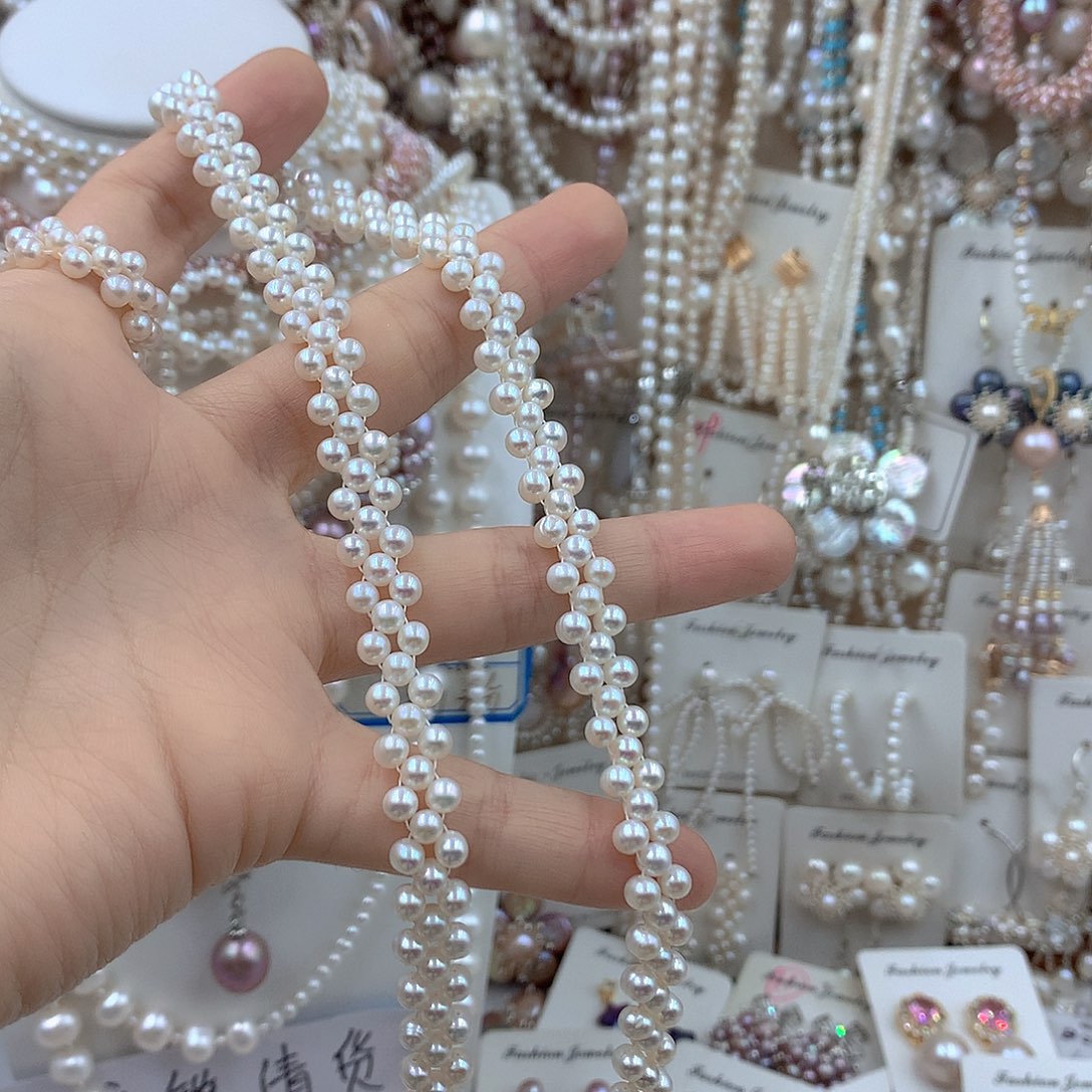 廖***掌淡水珍珠耳饰银S925镶嵌