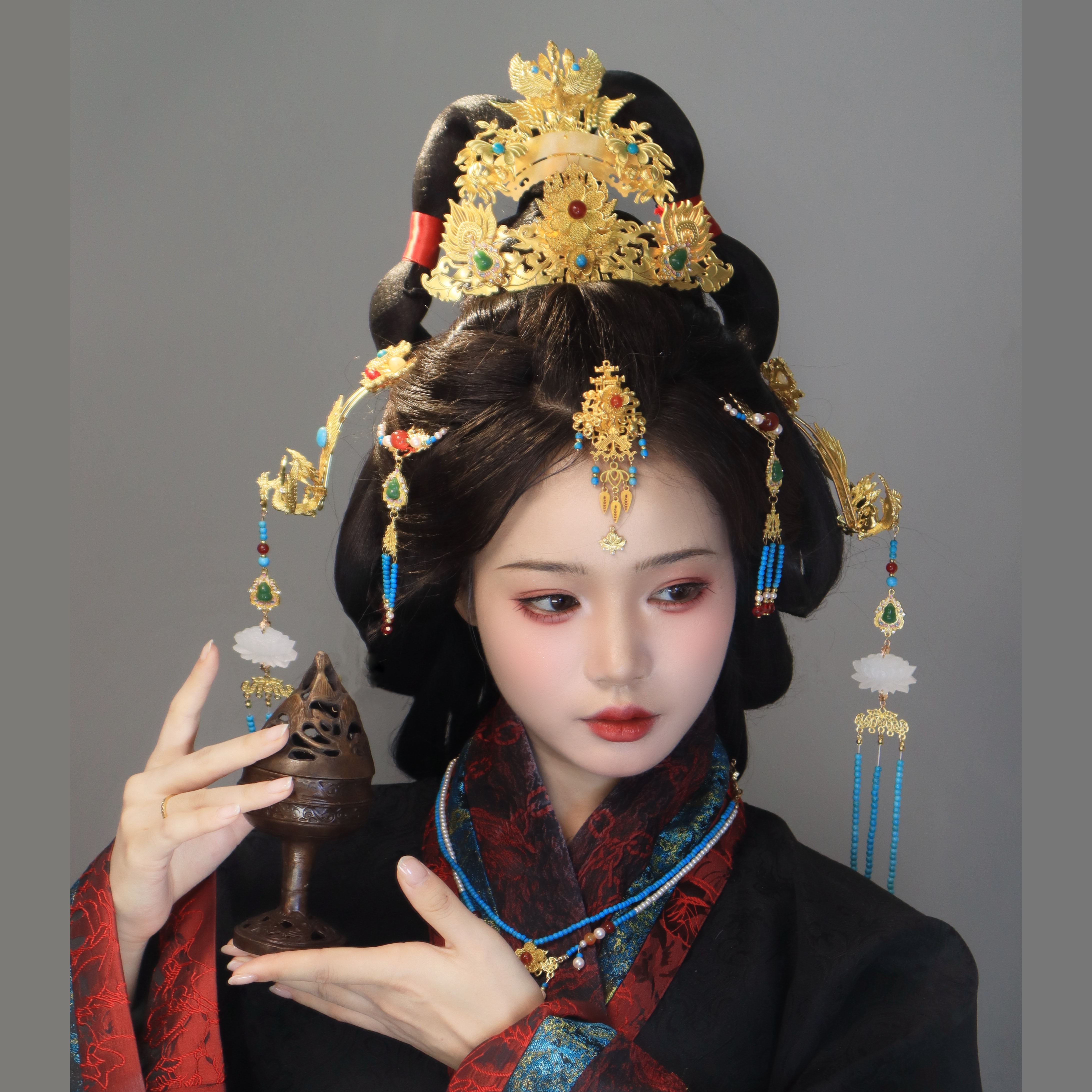 【达人直播专属】耀如春华 凰羽 【套装链接】原创头饰古风汉服配饰