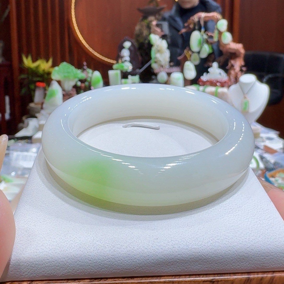 和田玉翠青56未镶嵌