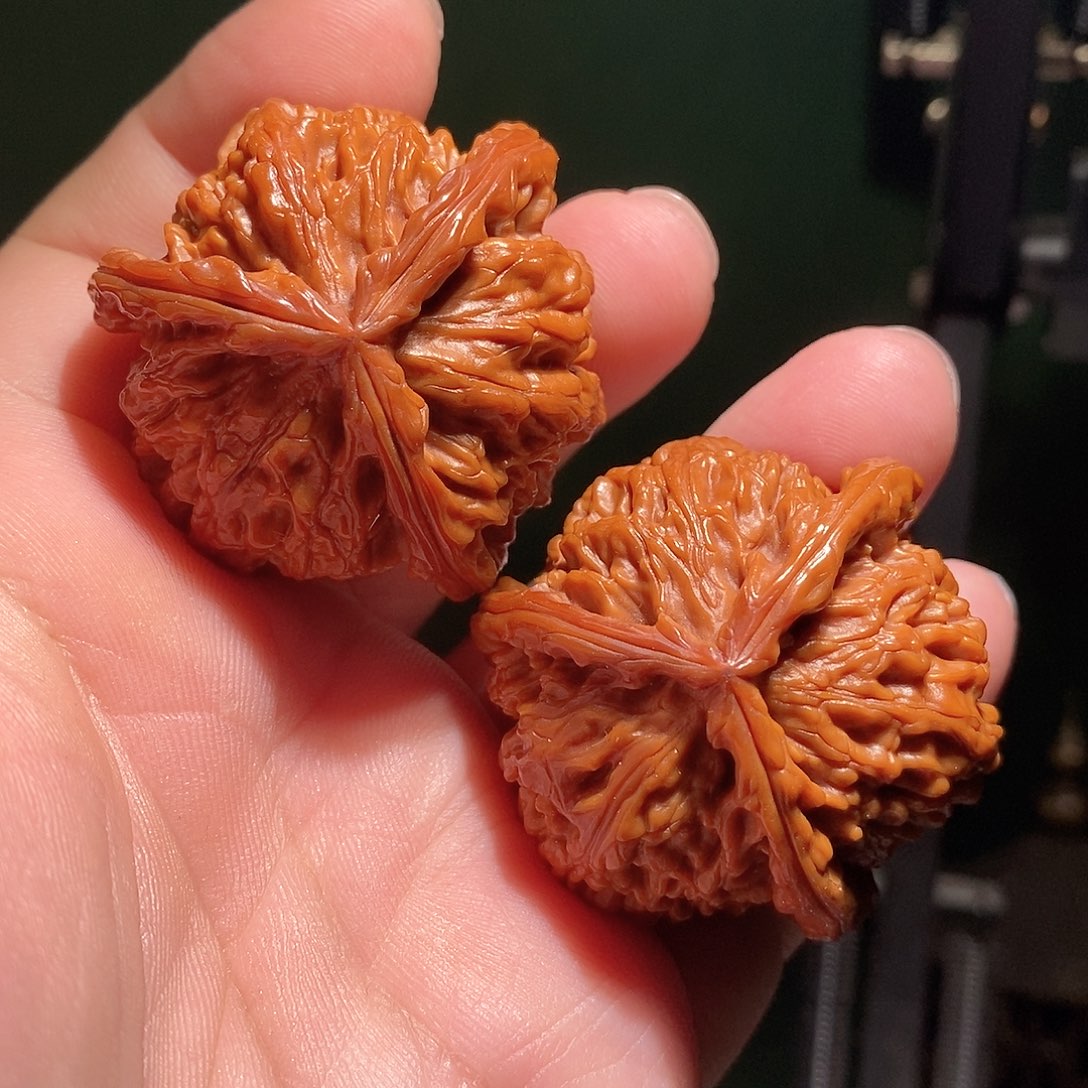 把件文玩核桃44白奔