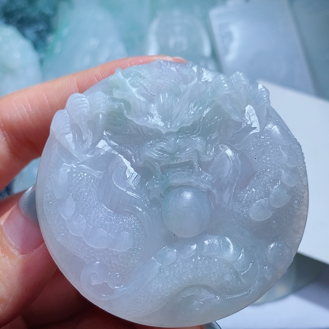 定制翡翠未镶嵌毛货付款后确认抛光