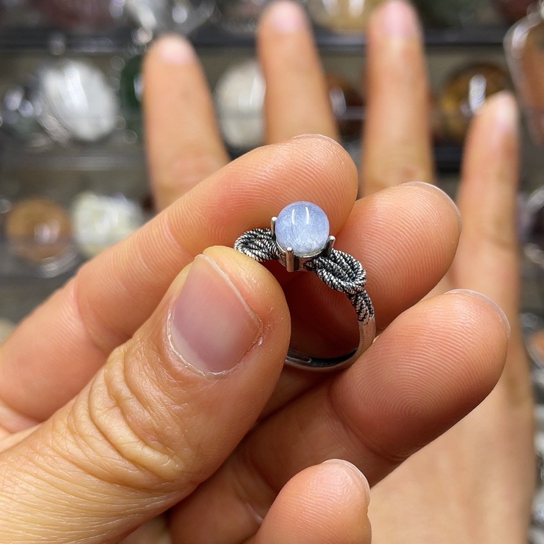 【闪购商品】水晶珠宝半成品银S925镶嵌戒指