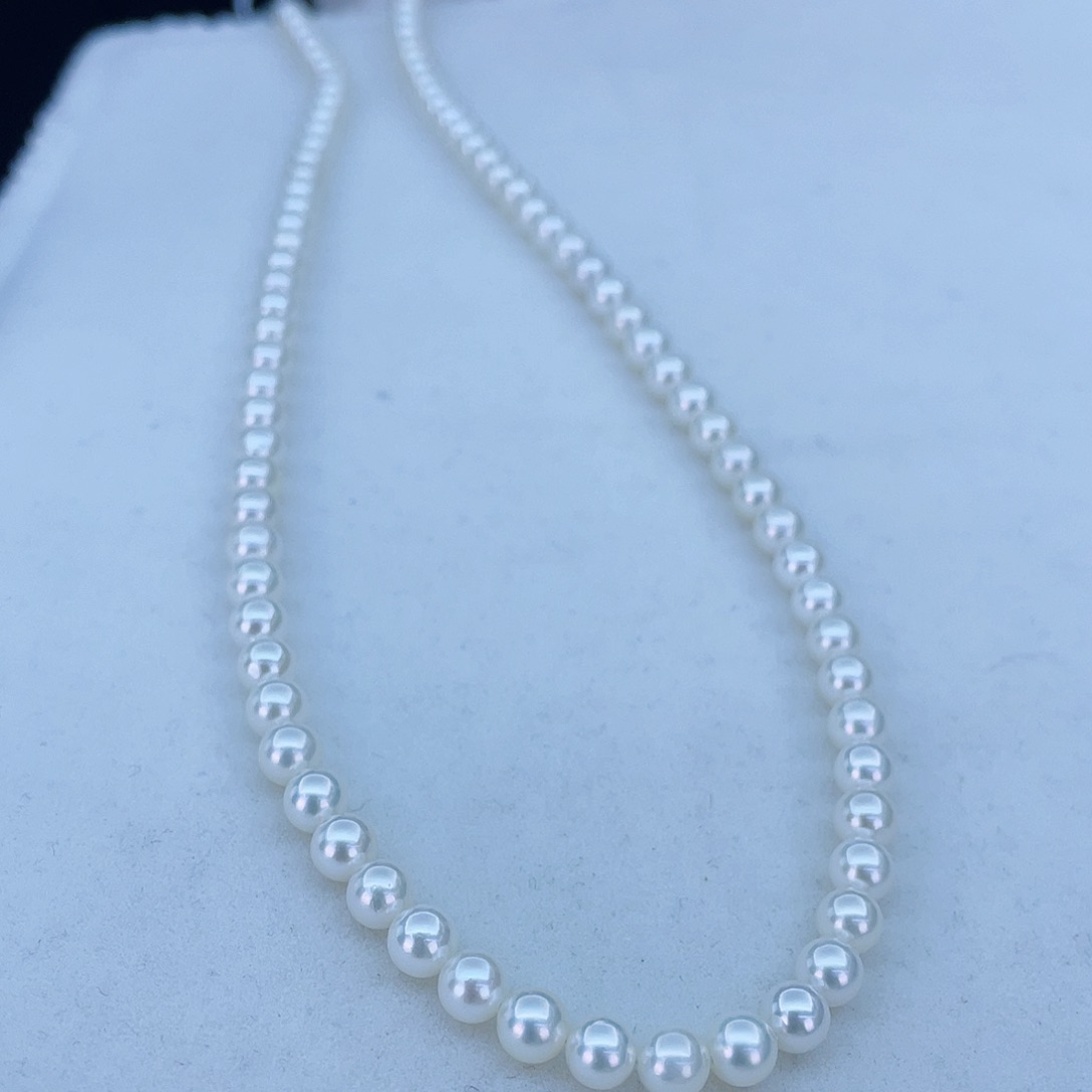 海水珍珠项链银S925镶嵌4.0-5.0