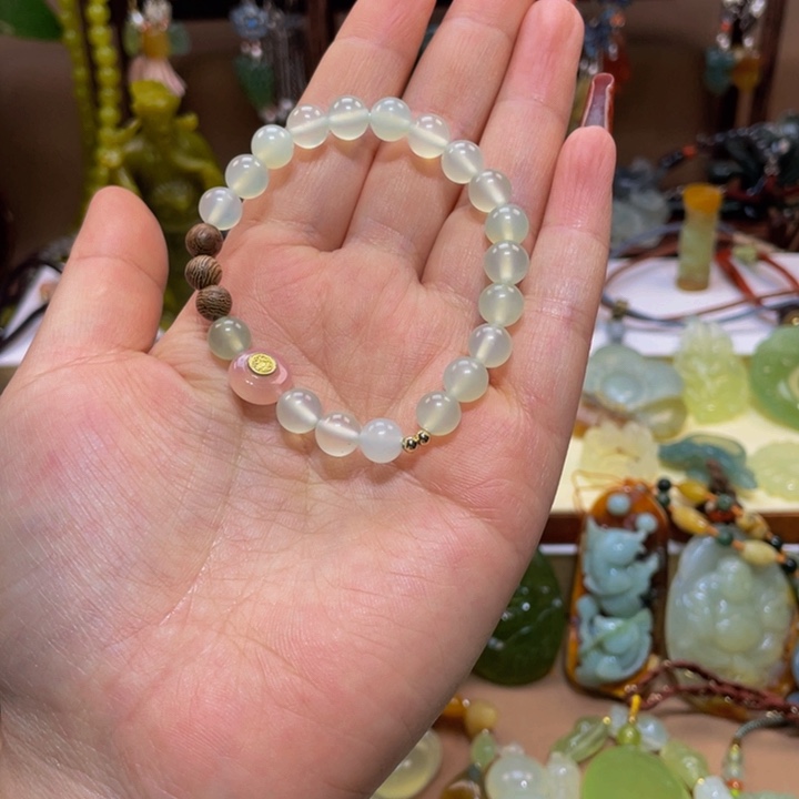 蛇纹石玉手链未镶嵌