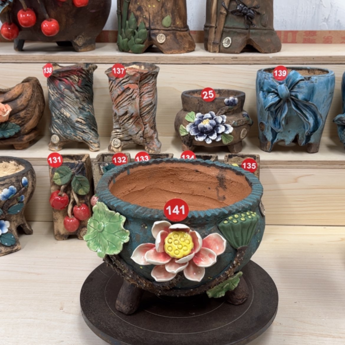 【闪购商品】紫砂花盆141微瑕号内口18.5外高16