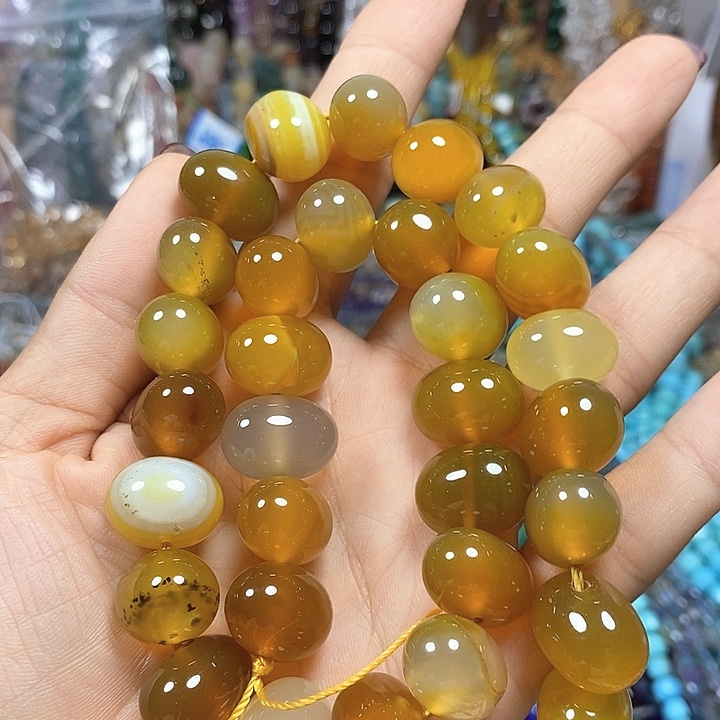 未镶嵌玛瑙/玉髓珠宝半成品玛瑙土豆卡16*12mm