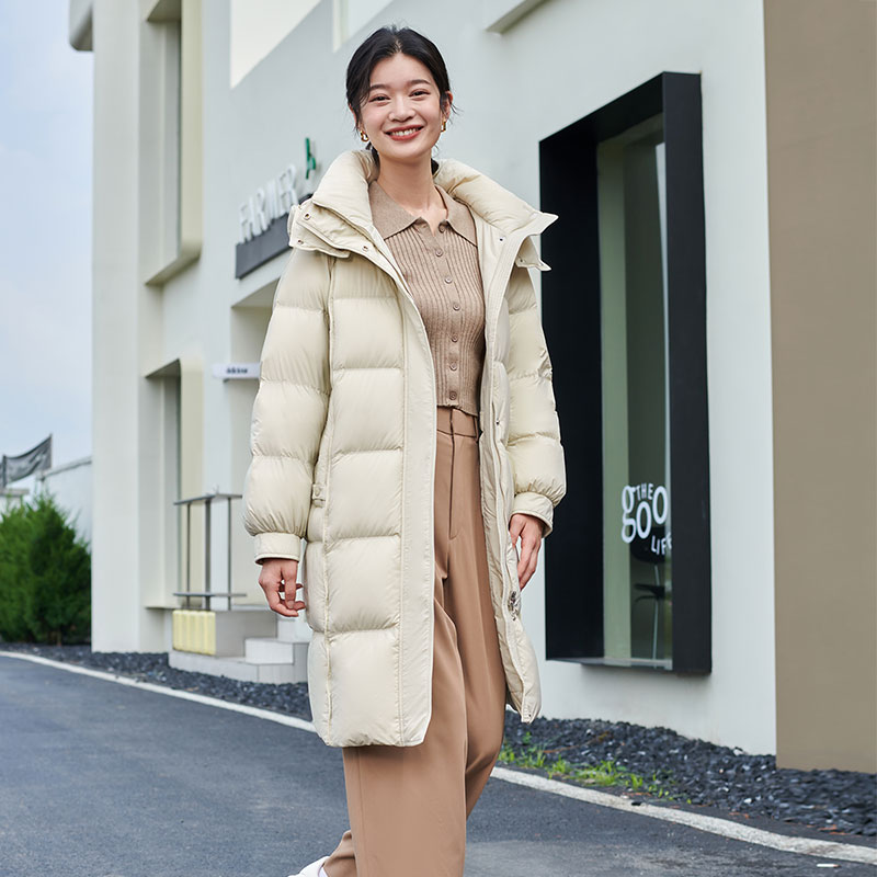 【好羽绒】坦博尔女款中长款羽绒服加厚保暖宽松冬羽绒服TW236832