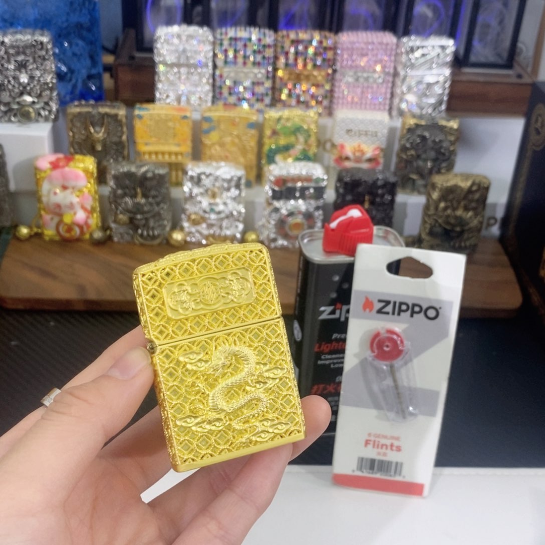 镜面?****?花丝祥云龙带油火石
