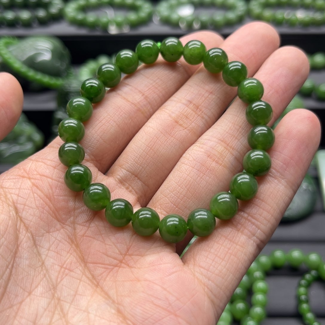 和田玉（碧玉）手链未镶嵌