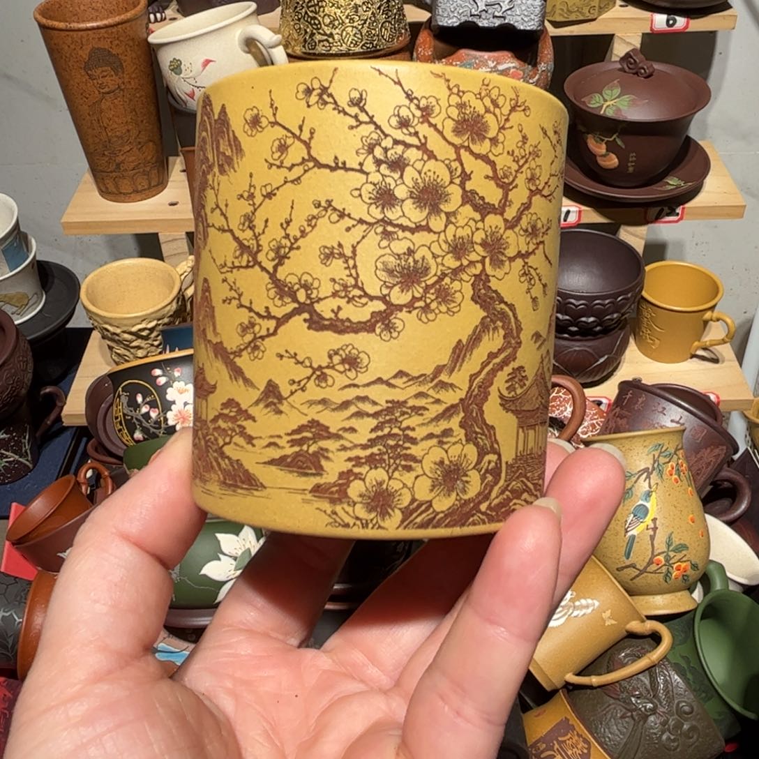 紫砂茶杯宜兴紫砂主人杯