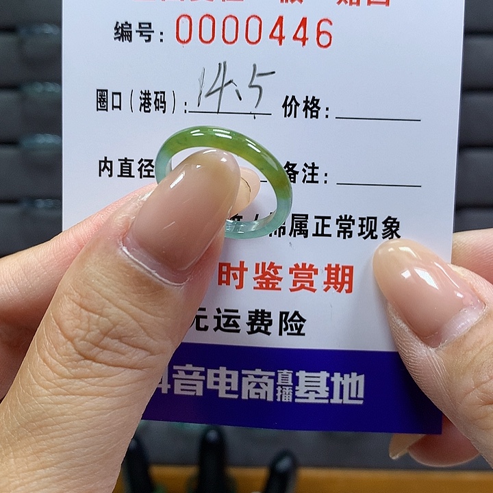 翡翠戒指未镶嵌           446