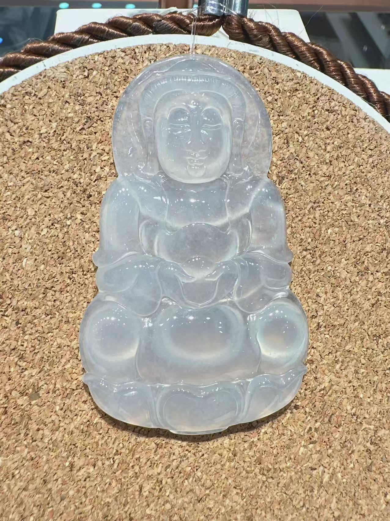 翡翠冰种观音吊坠228