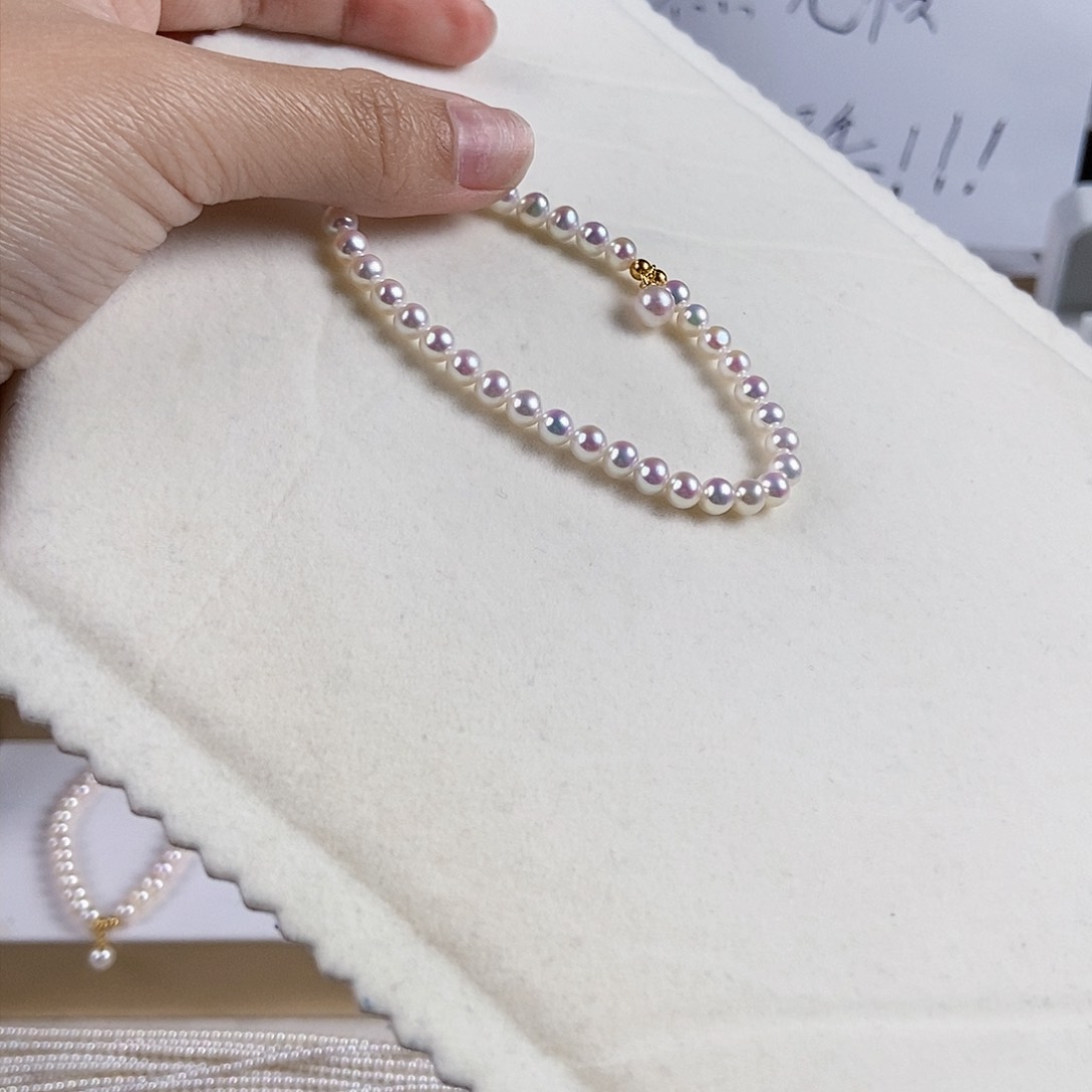 淡水珍珠手绳银S925镶嵌林*王