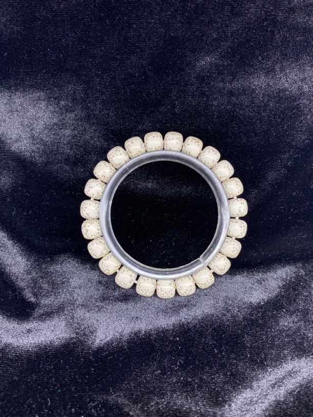 原白 9.5*8.5 双留白 针尖星 手串