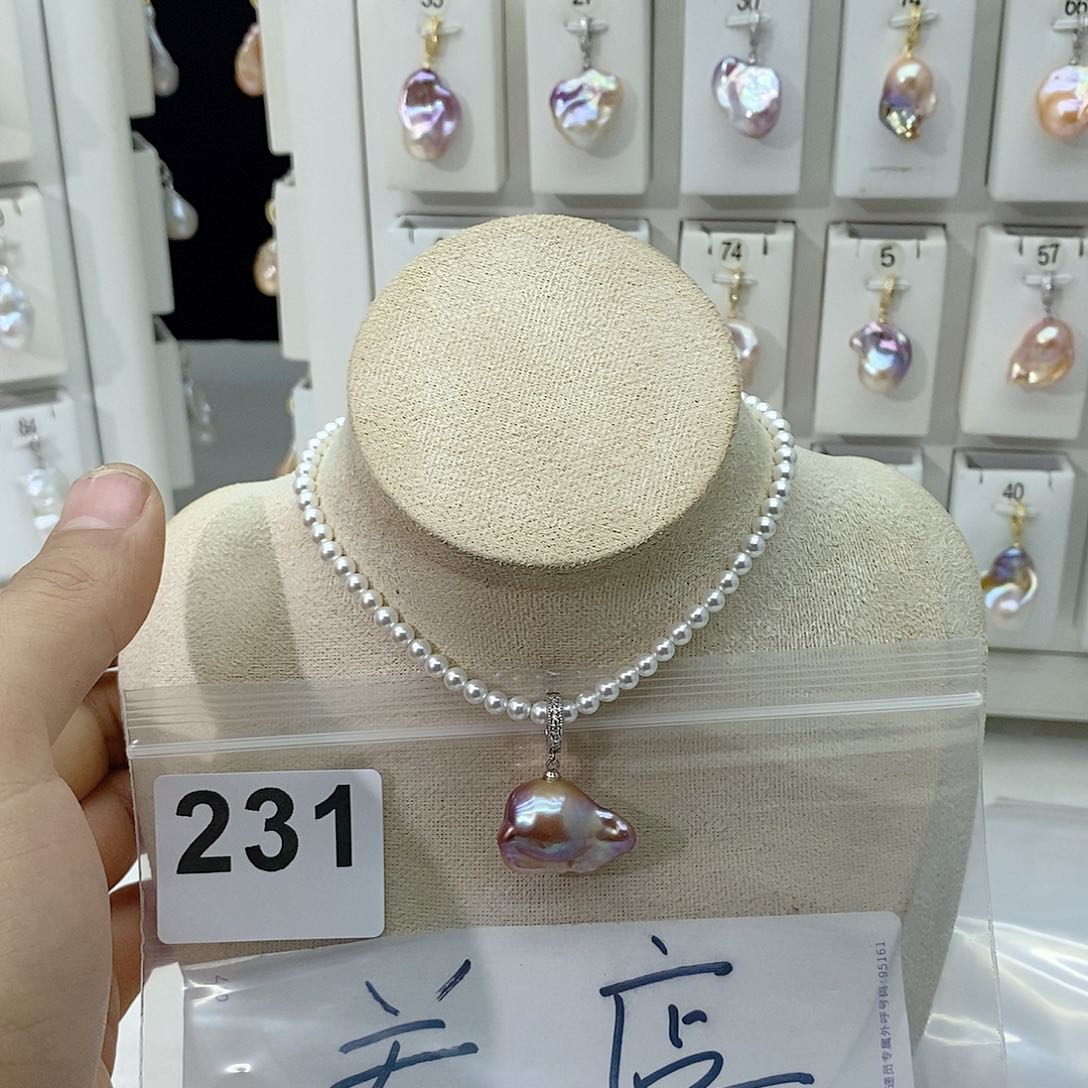 淡水珍珠颈饰合金