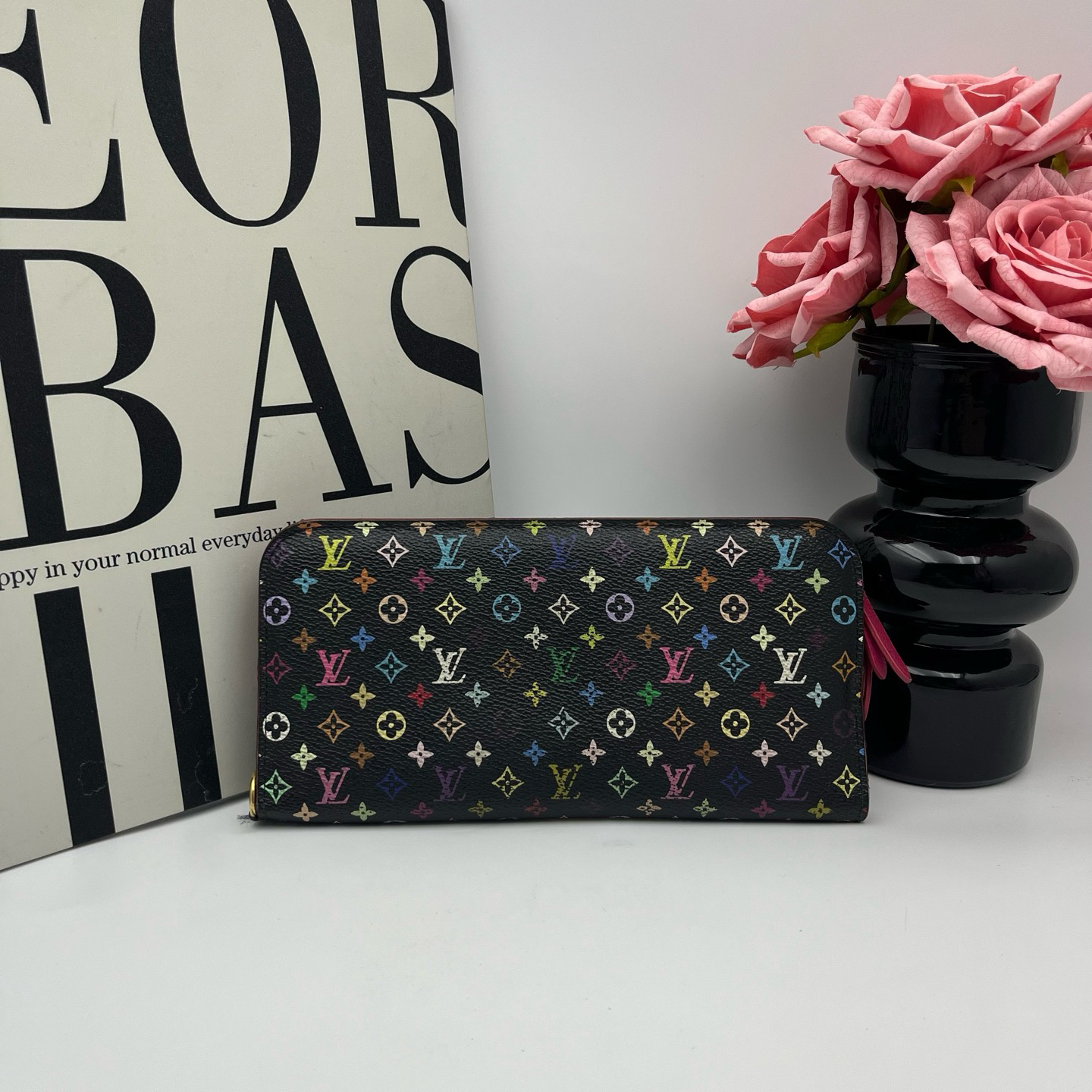 95新 LouisVuitton/路易威登 LV/路易威登黑三彩钱包 xy 9038