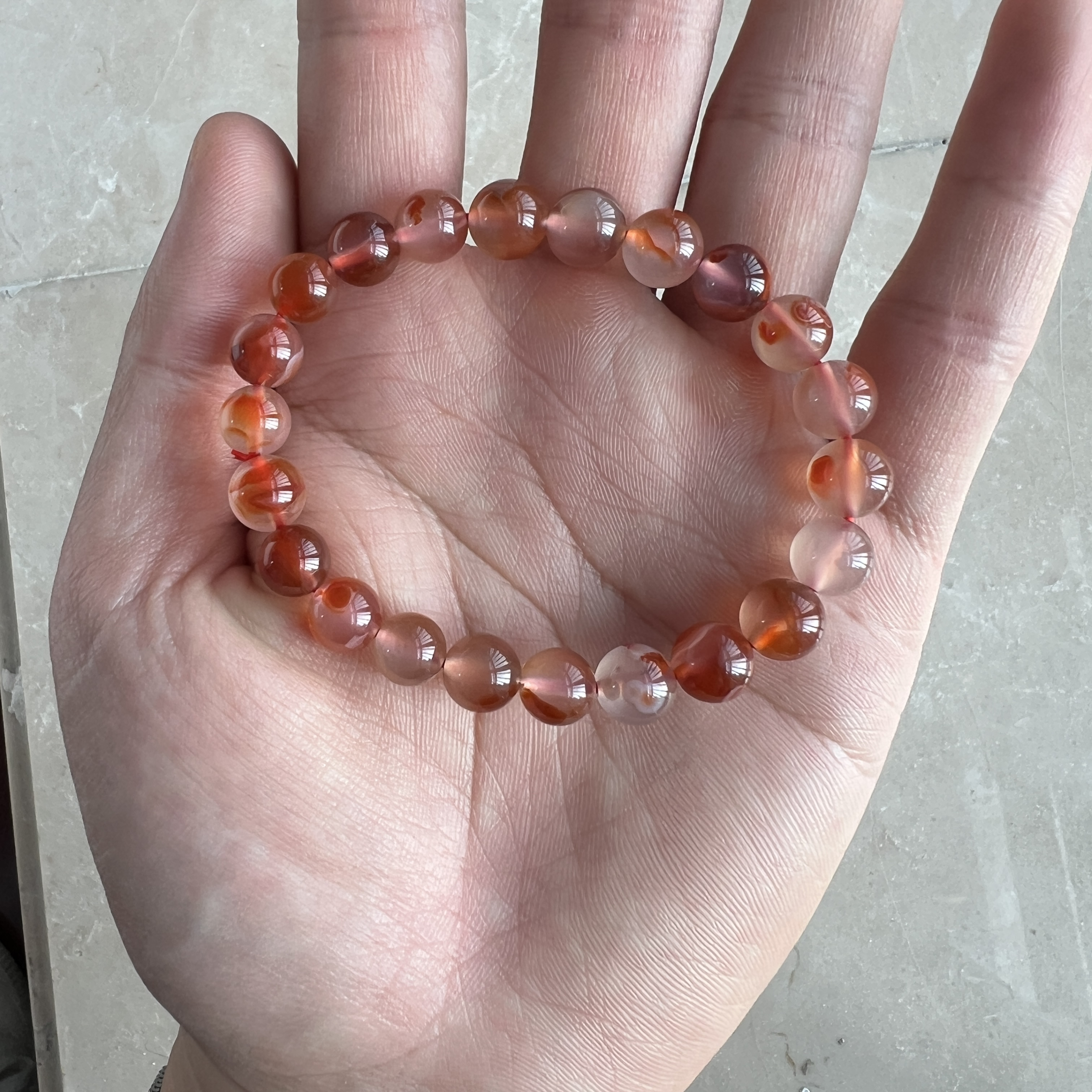 A39锦钰轩南红原矿无胶-保山干掌冰飘8+单圈