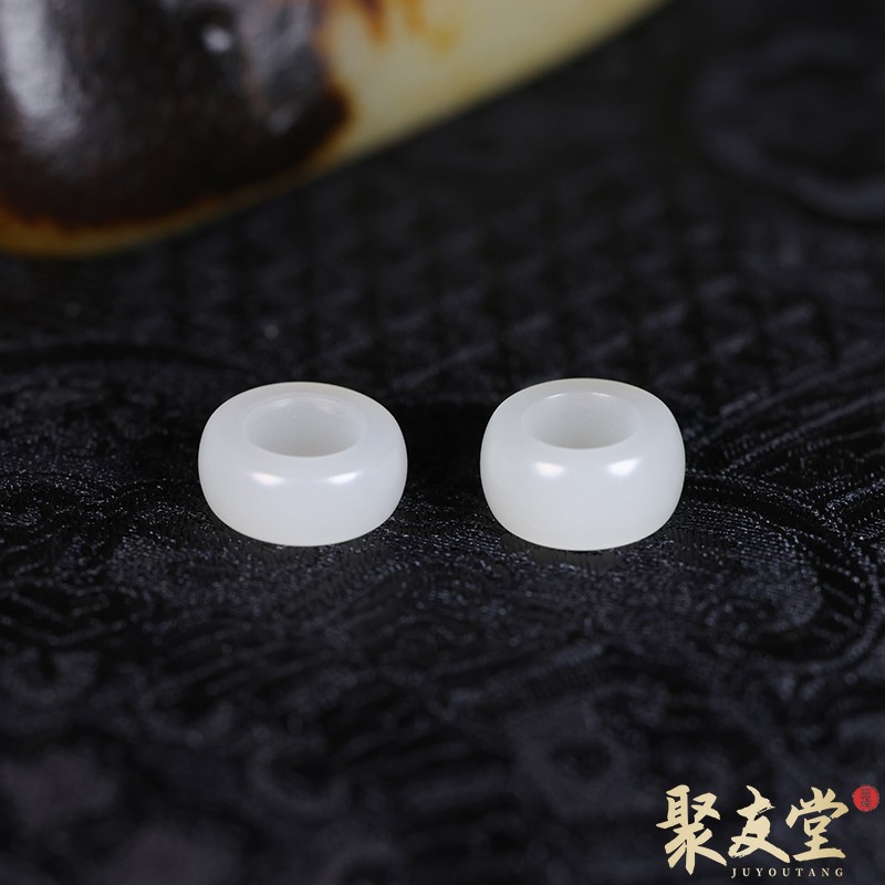 W25聚友堂王伟玉雕新疆和田玉籽料白玉跑环玉环配饰多样性发一