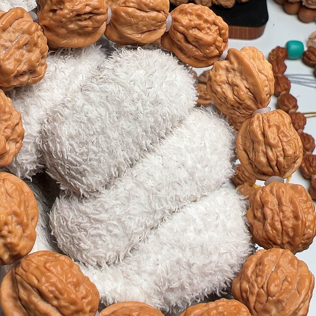 猴头核桃吊坠金蟾18血蛤