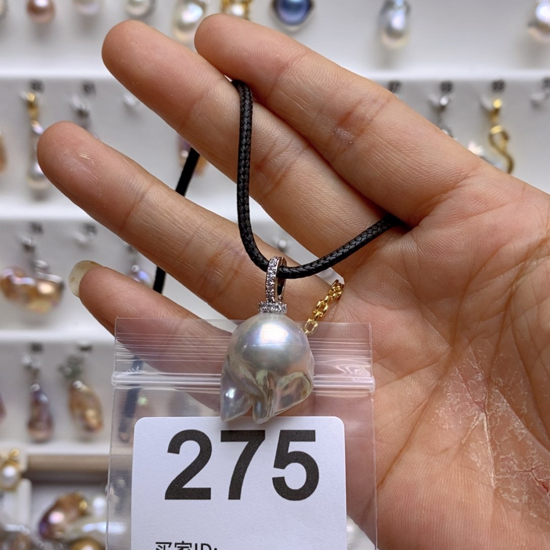 淡水珍珠颈饰银S925镶嵌275