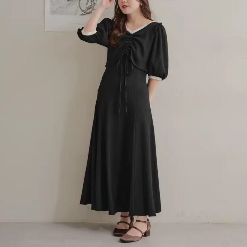 出口日单原单正品春季新款甜美2way前后两穿上衣+吊带裙两件套