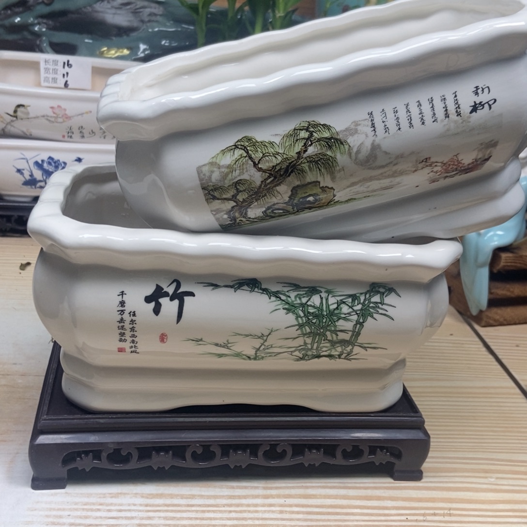 瓷片陶瓷花盆陶瓷艺术