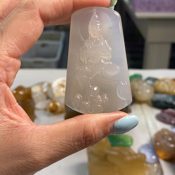 玛瑙/玉髓未镶嵌吊坠(不含链)