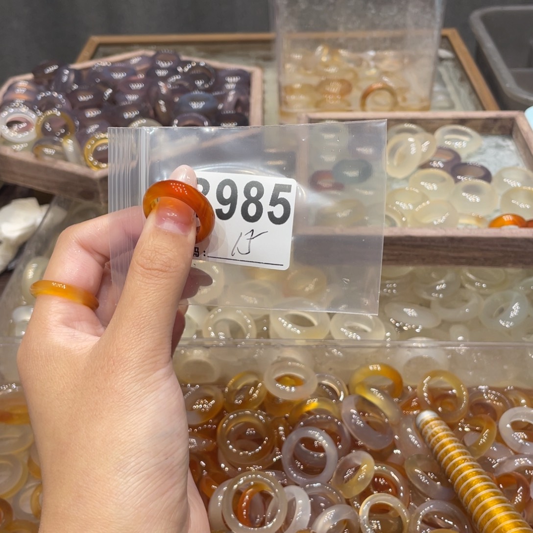 玛瑙/玉髓未镶嵌戒指985