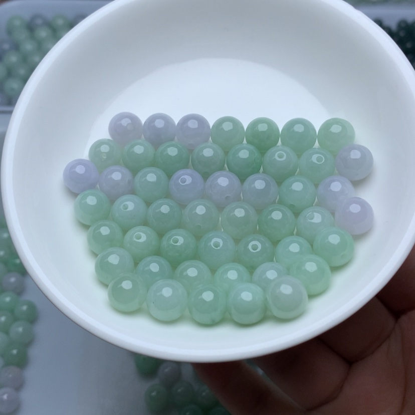 【闪购商品】未镶嵌翡翠手链卡8.8冰紫冰晴6颗