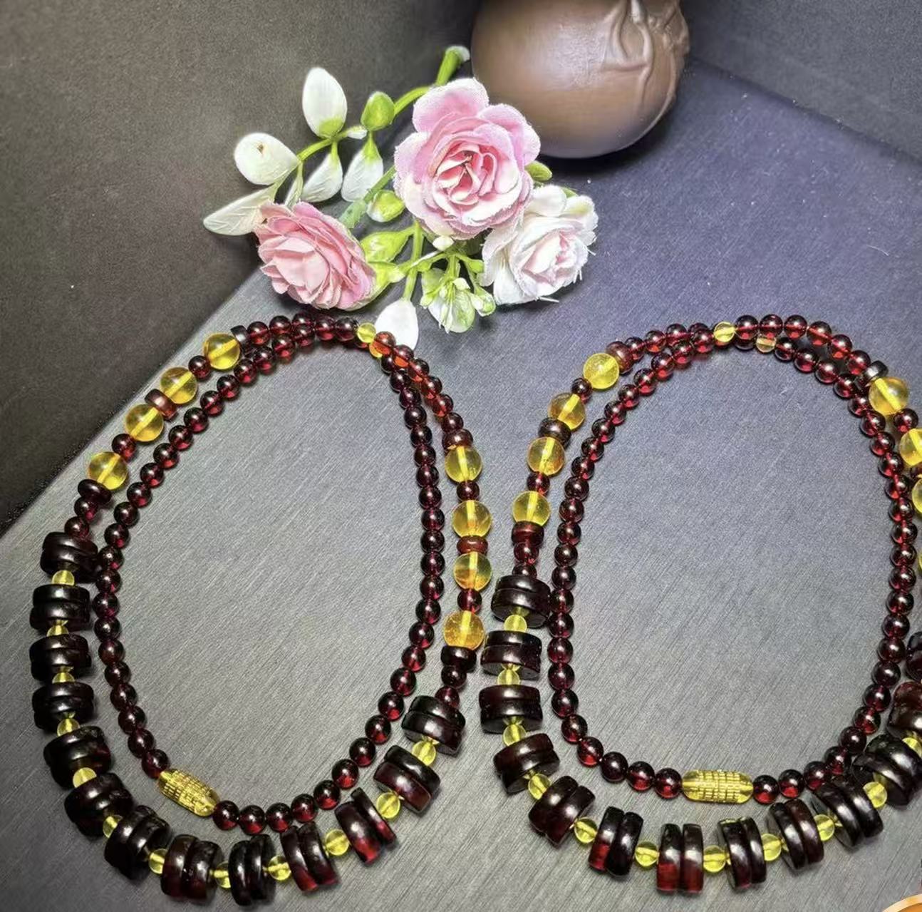 q-M2614-琥珀红头天血灵珀项链-多样性发货只发一件