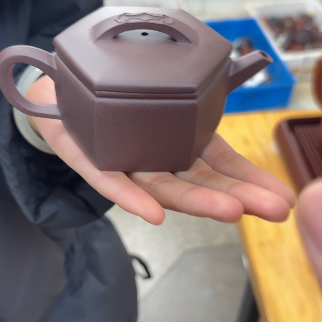 紫砂茶壶紫砂壶六方汉瓦160cc