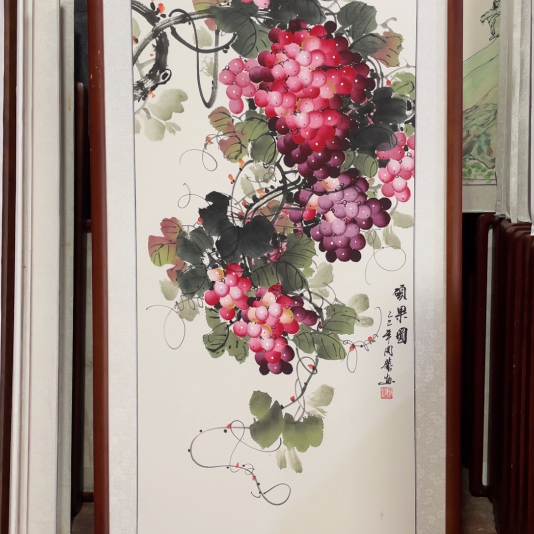 国画带框尺寸63*123厘米