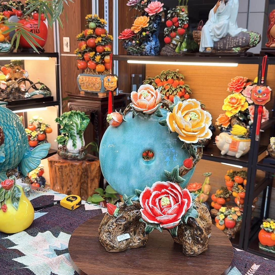 陶瓷花开富贵精品